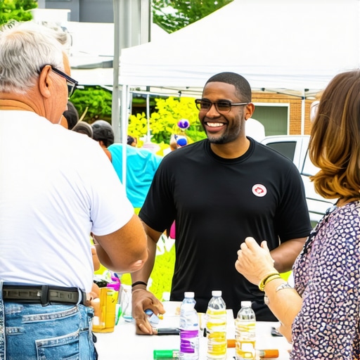 Business team participating in Garland community event, fostering local connections.