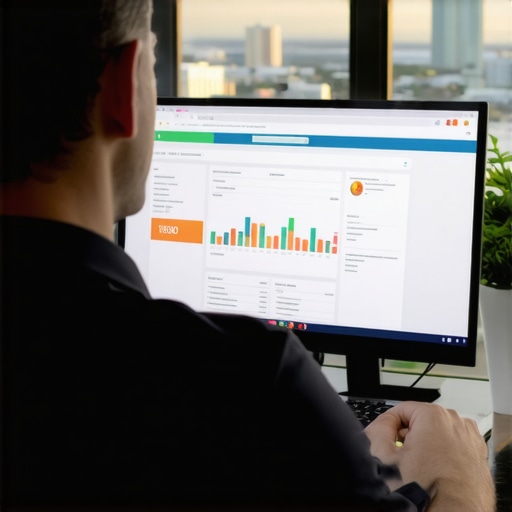 Garland Local Business SEO Analysis Business owner reviewing local SEO analytics in Garland