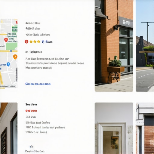 Google Maps business listing with photos and reviews