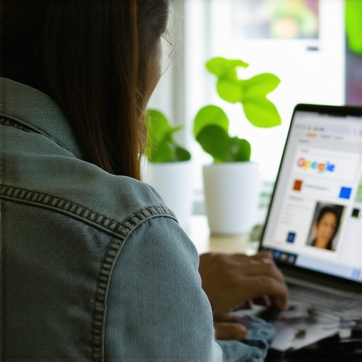 Business owner working on Google My Business profile for Garland