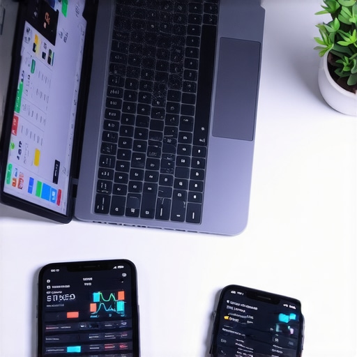 Workspace with SEO analytics tools for local business