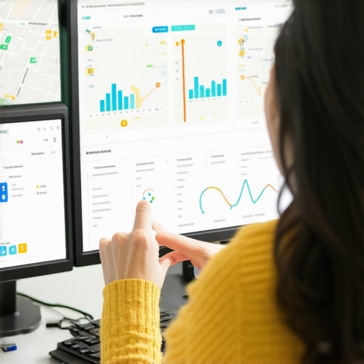 Person reviewing local SEO analytics on a computer to maintain Google Maps rankings.