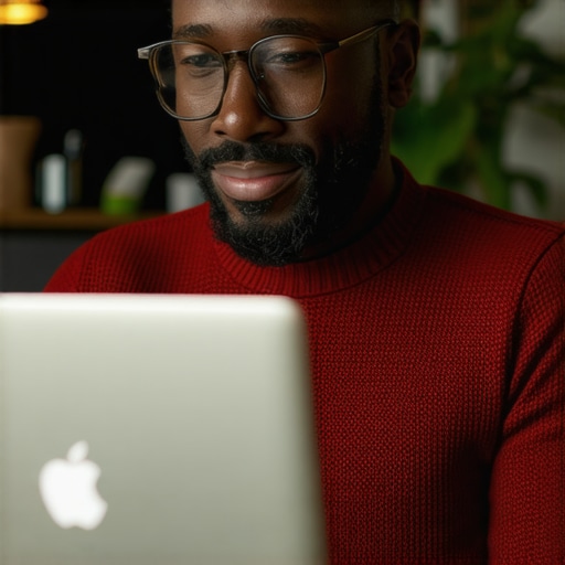 Business owner responding to customer reviews on a laptop to enhance local SEO