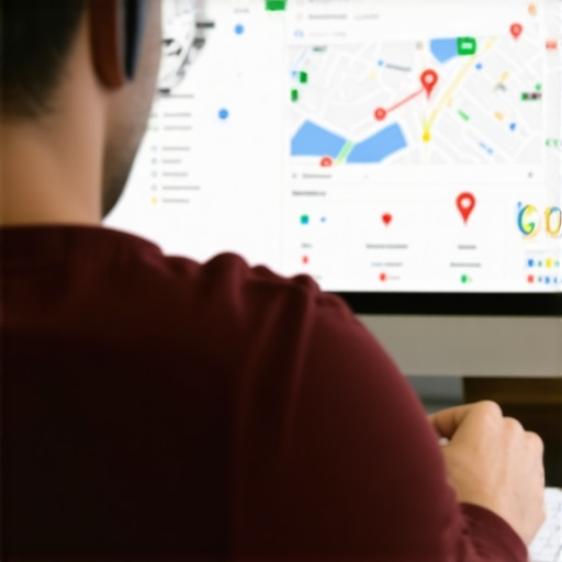 Person optimizing Google My Business profile on computer for Garland local SEO