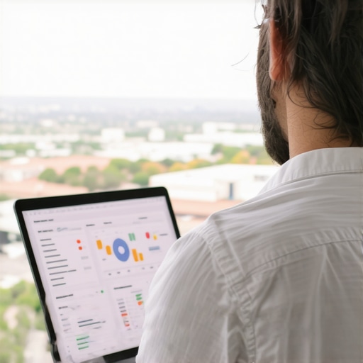 Digital marketer analyzing local SEO performance in Garland SEO analyst using tools to monitor Garland local search rankings