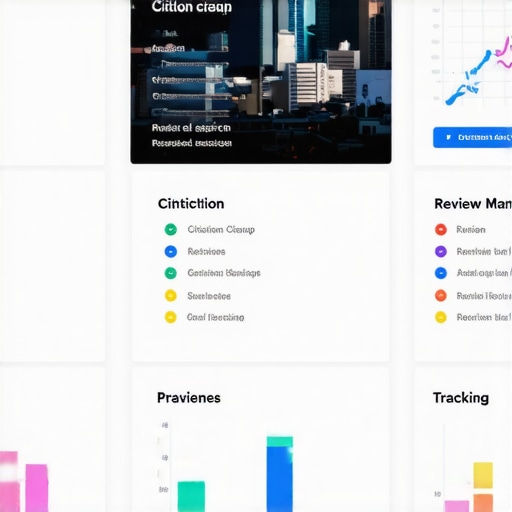 Screen capture of local SEO management tools for Garland businesses.