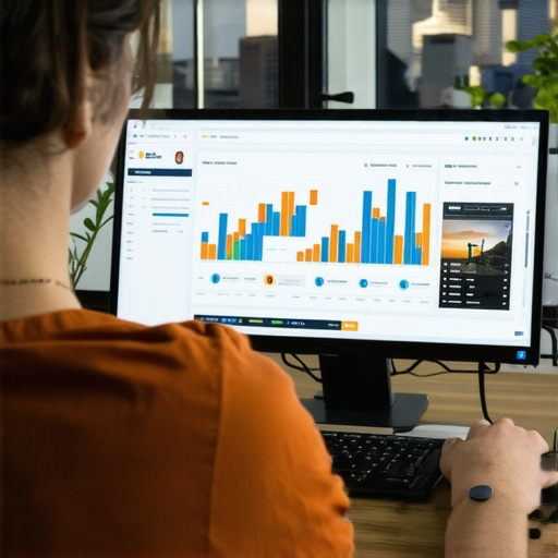 A digital marketing professional reviewing local SEO performance analytics for Garland