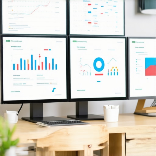 SEO Tools for Garland Businesses A workspace with screens displaying SEO analytics, citation management, and keyword tracking tools.