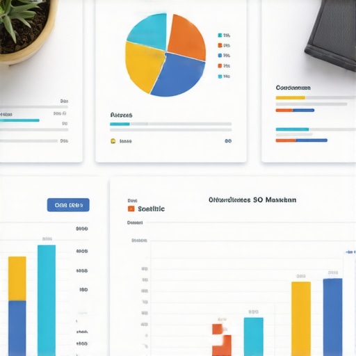 Screenshot of SEO analytics dashboard and schema markup code used for local SEO