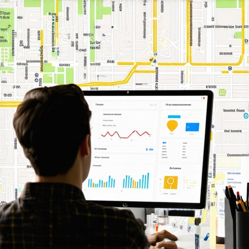 Digital marketer reviewing Garland local SEO data and maps