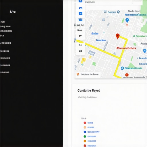 Screenshot showcasing local search metrics including Google Maps rank, call count, and profile insights.